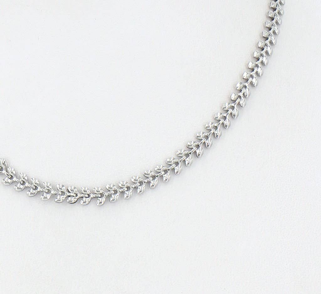 Silver wheat ear necklace - 0123019