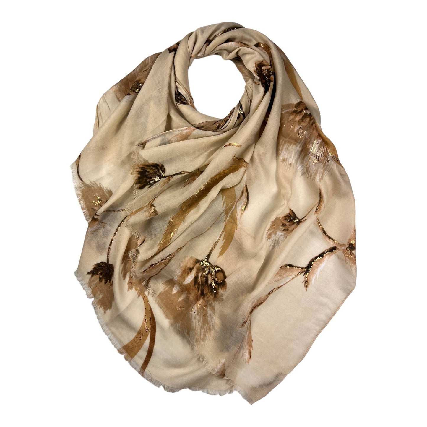 Green thistle dusty miller scarf