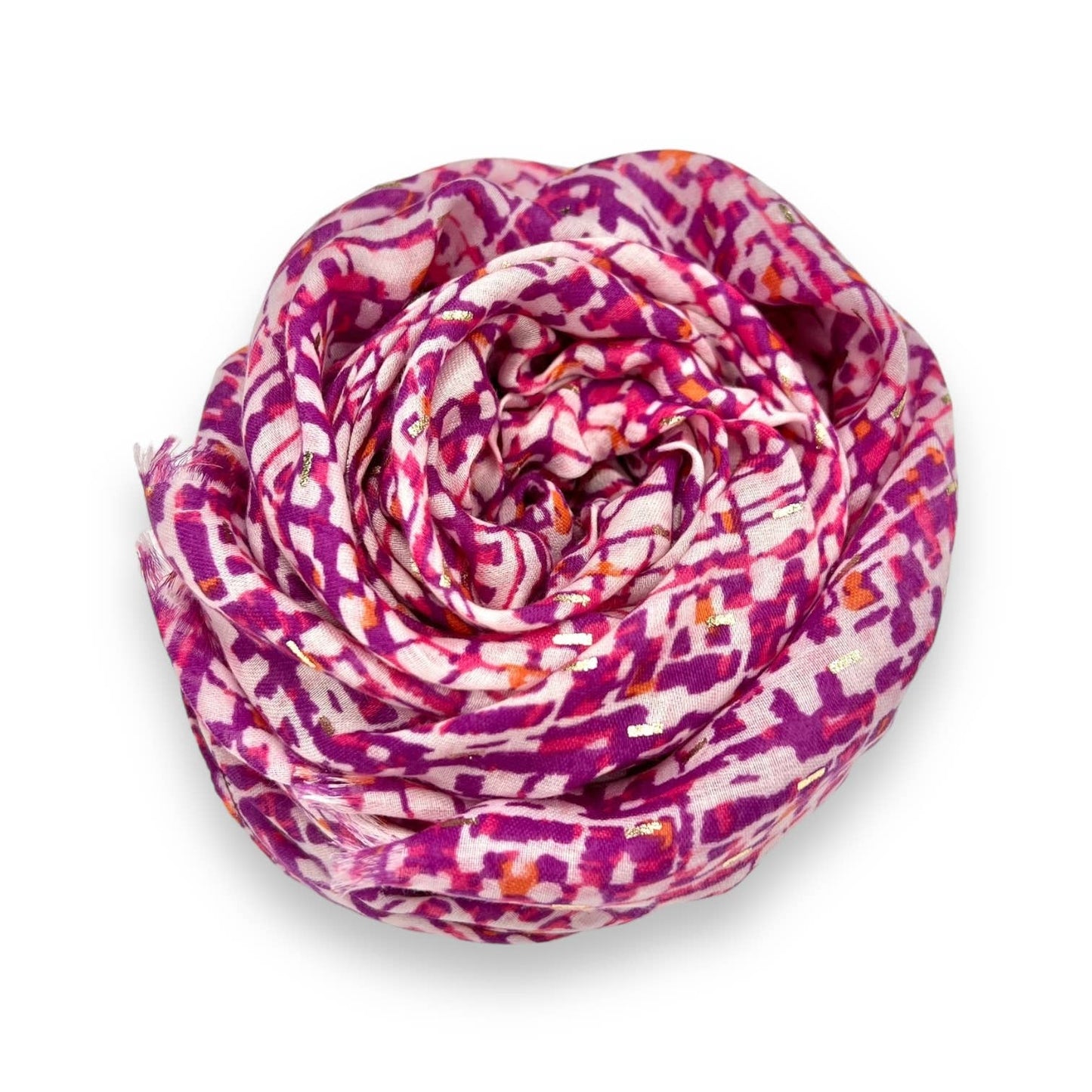 Purple abstract blocks scarf