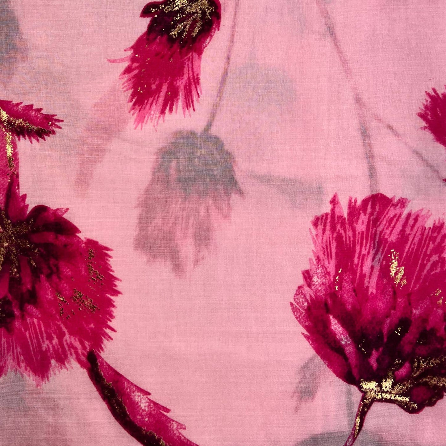 Fuchsia thistle dusty miller scarf