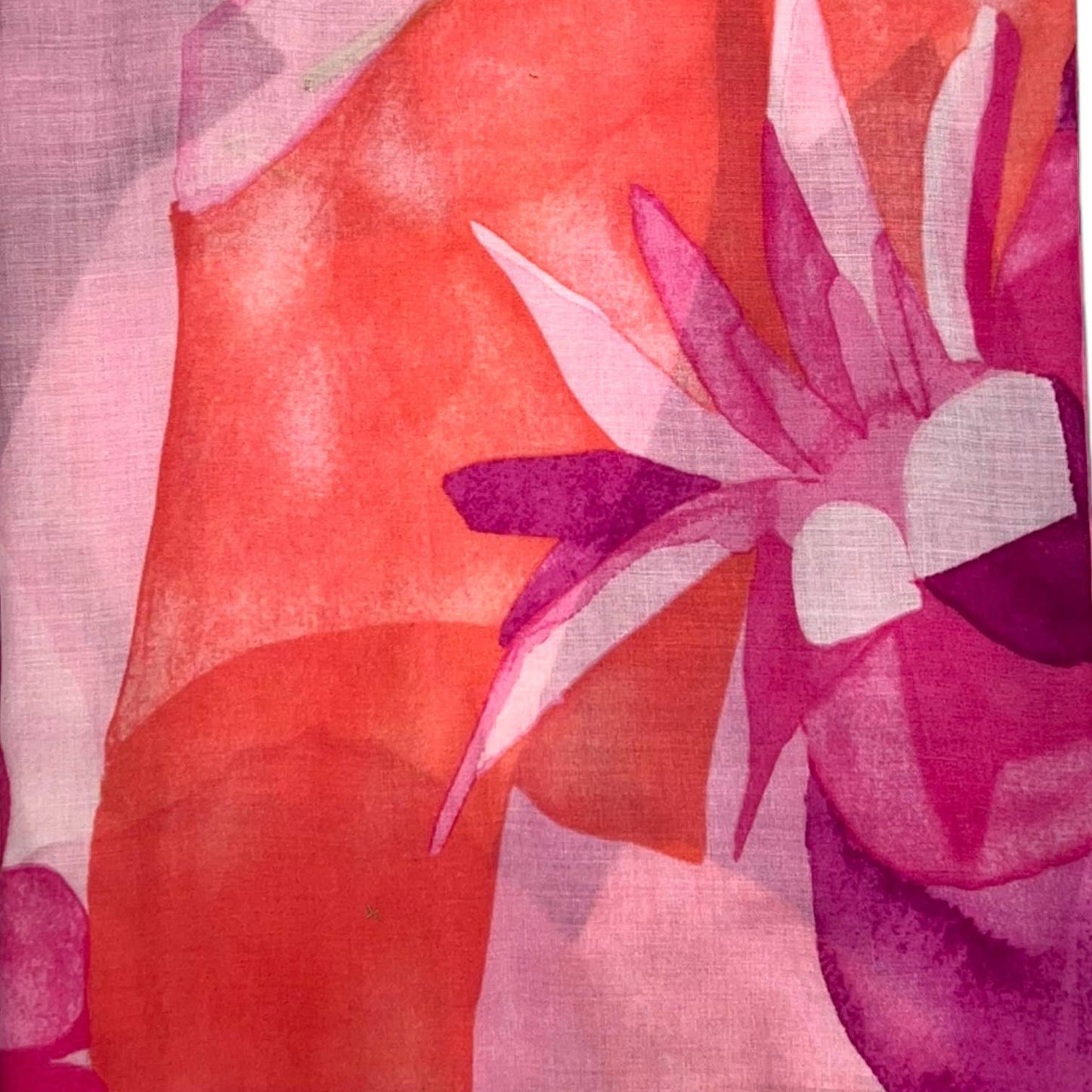 Pink Abstract flower print scarf