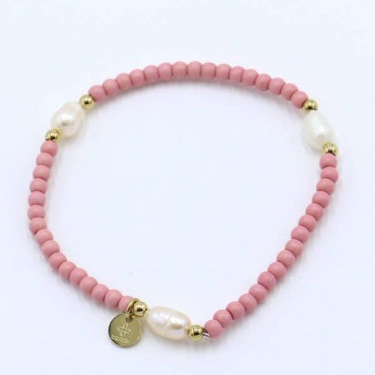 pink bead bracelet