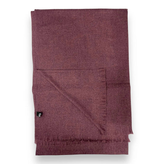 Plum plain wool mix scarf