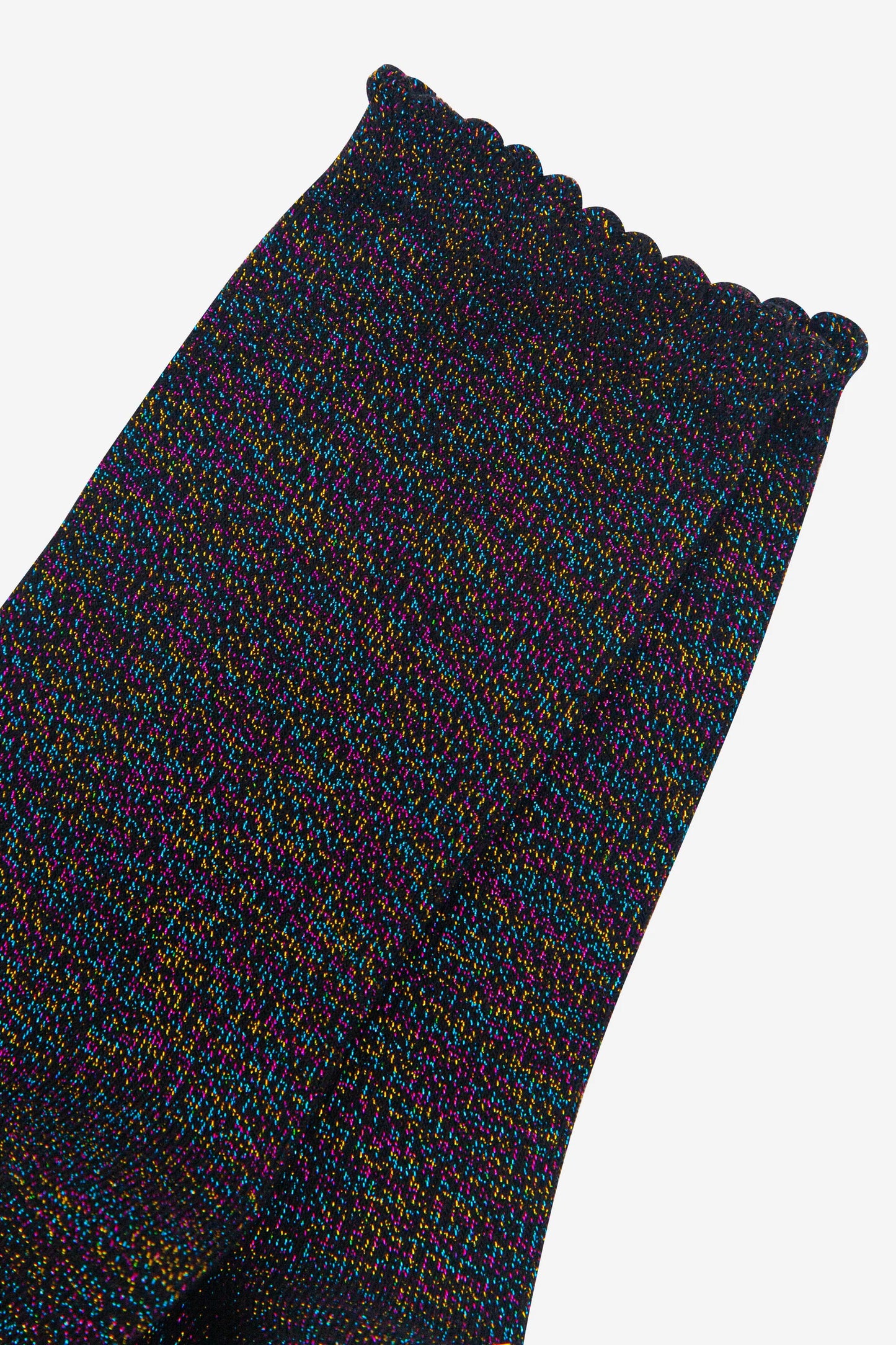 Glitter Socks - Black Rainbow