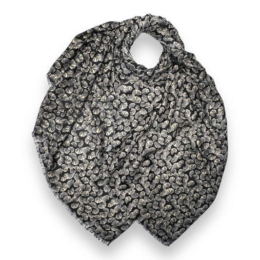 Black mini shells print scarf