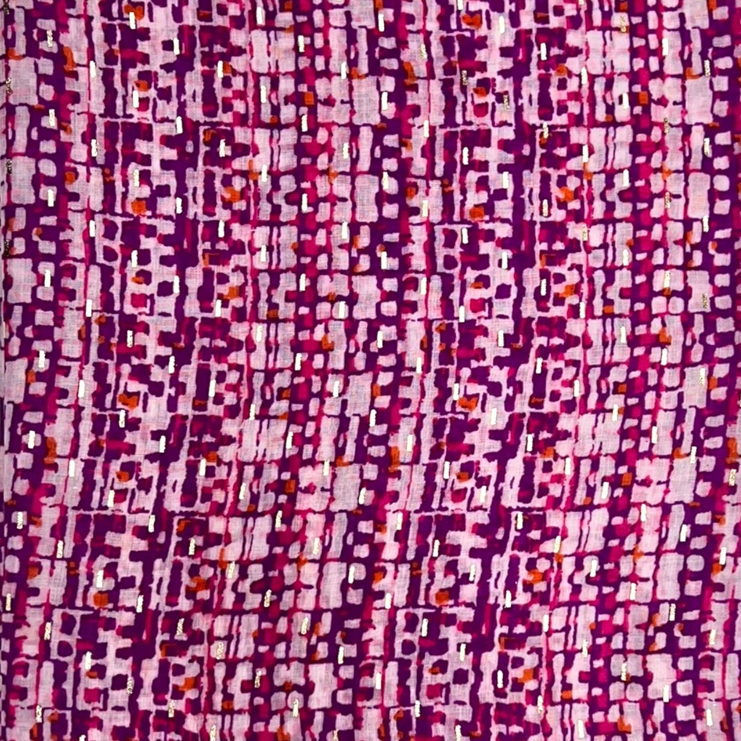 Purple abstract blocks scarf