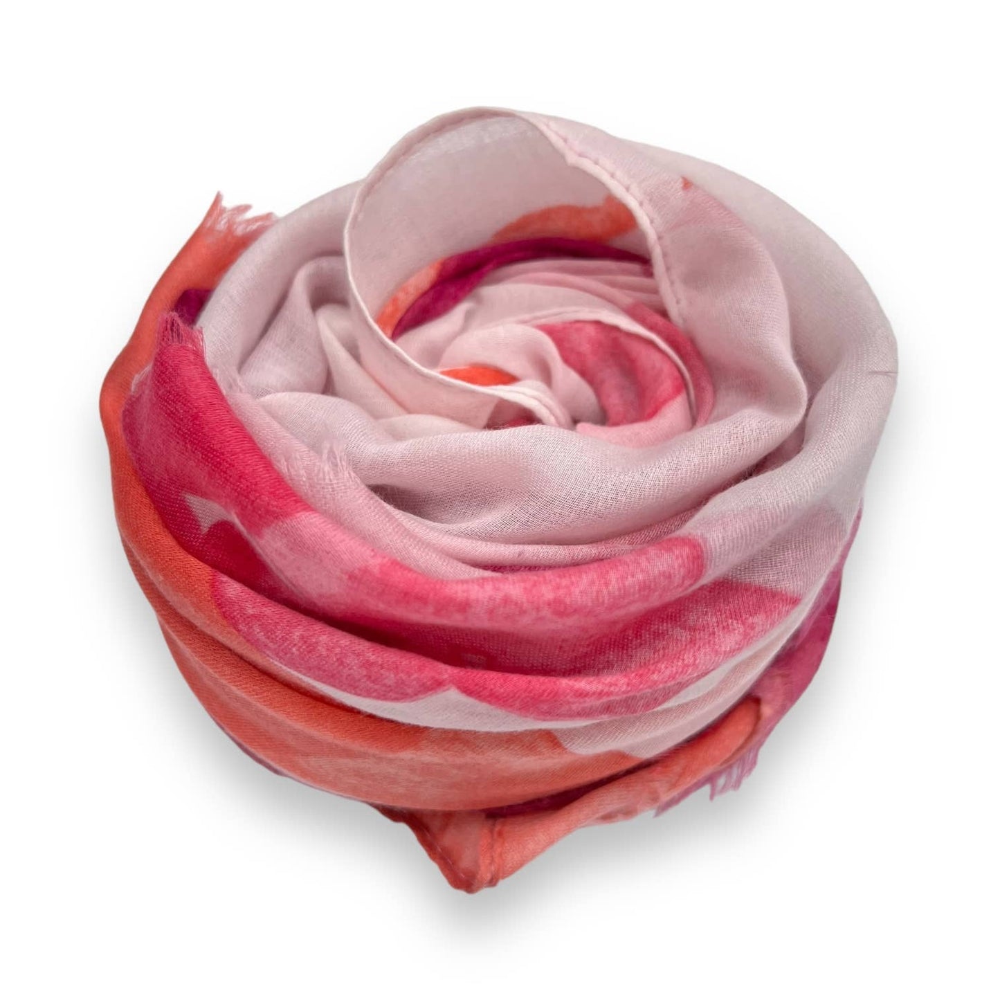 Pink Abstract flower print scarf