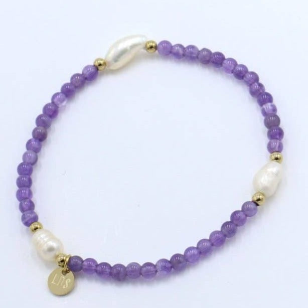 purple bead bracelet