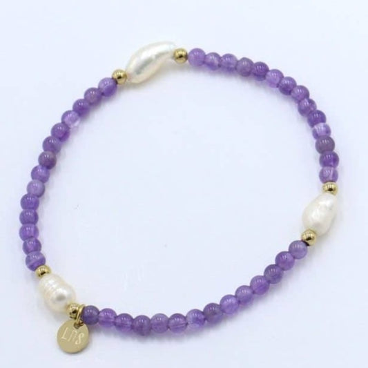 purple bead bracelet