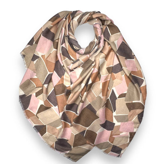 Beige jelly print scarf