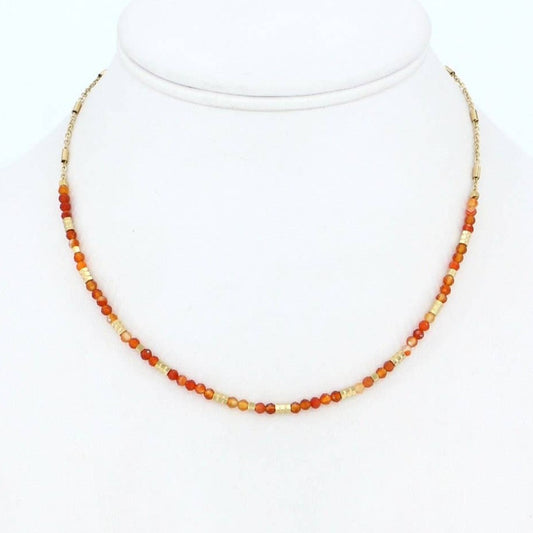 orange bead necklace