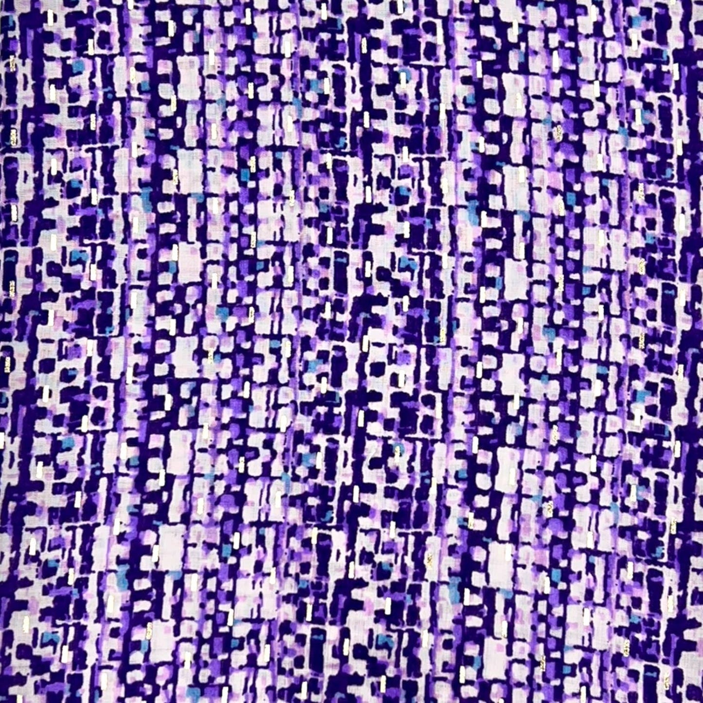 Purple abstract blocks scarf