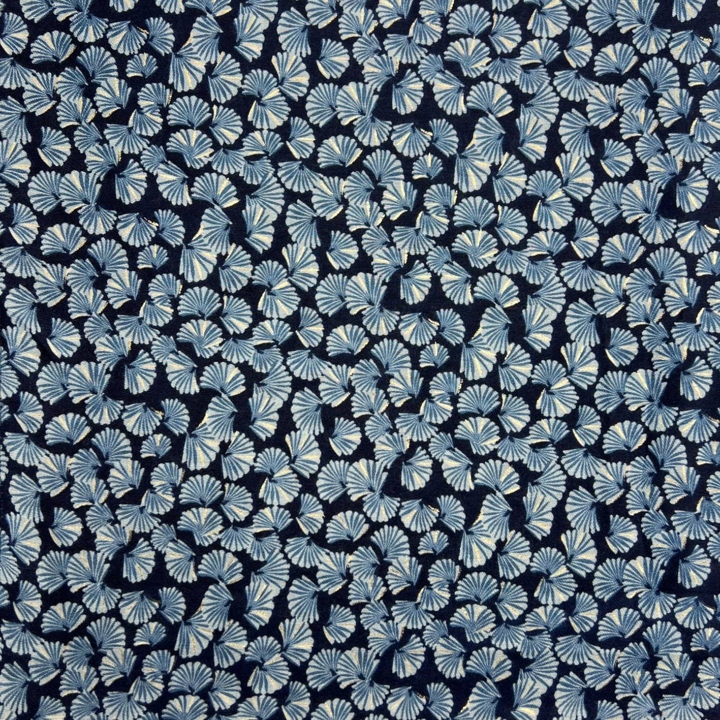 Blue mini shells print scarf