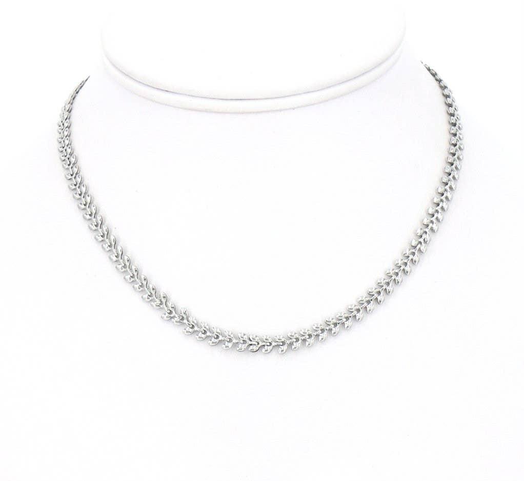 Silver wheat ear necklace - 0123019