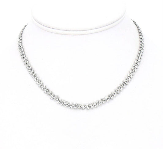 Silver wheat ear necklace - 0123019