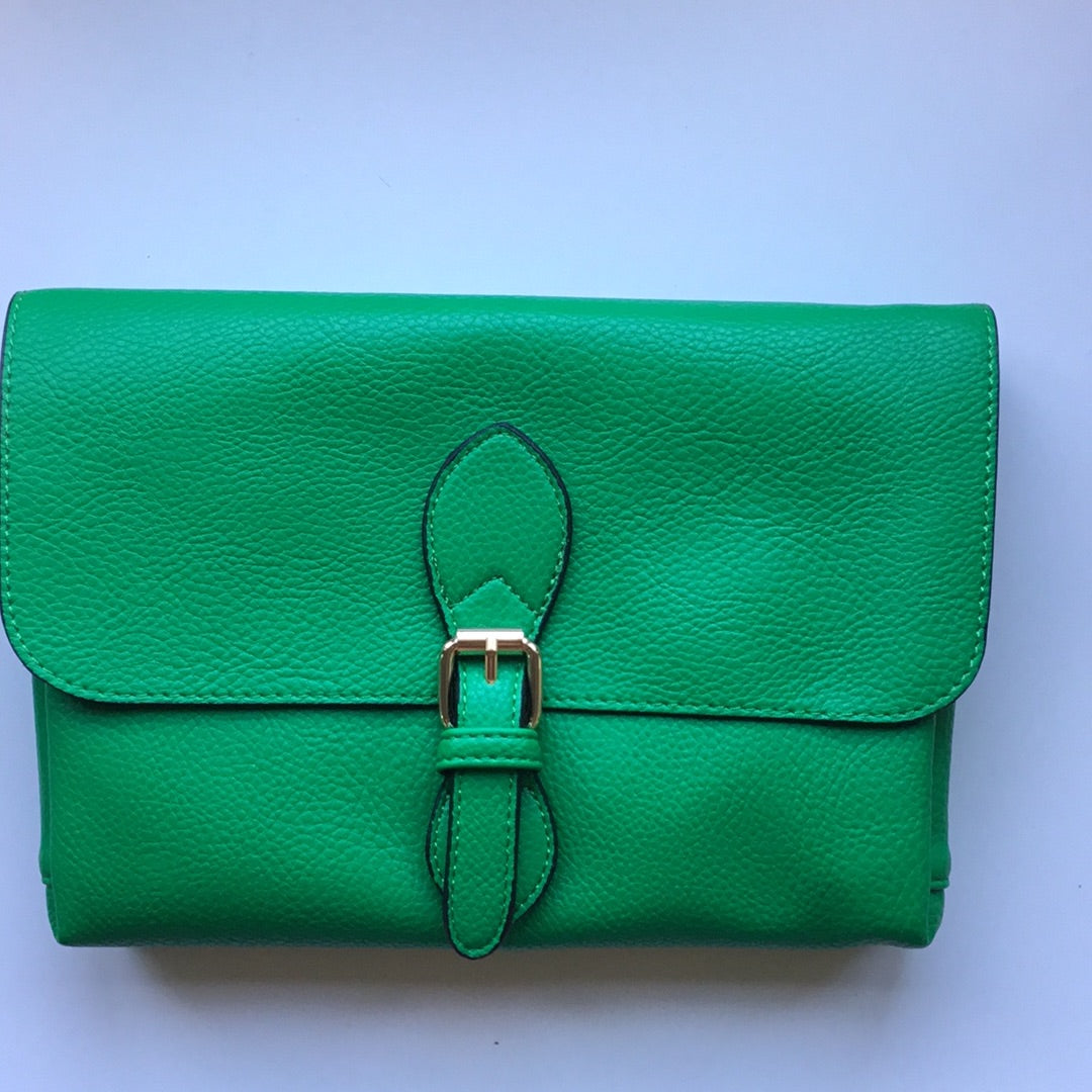 Crossbody buckle bag green