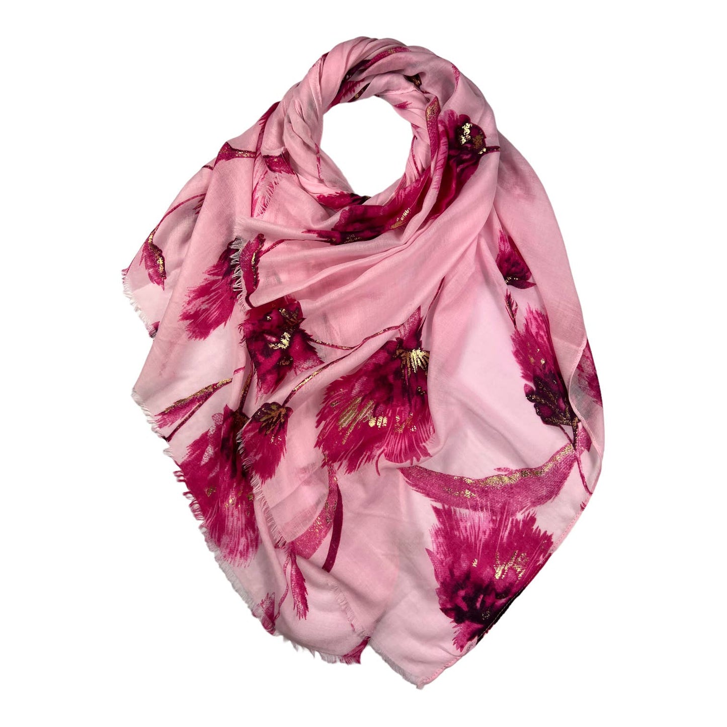 Green thistle dusty miller scarf