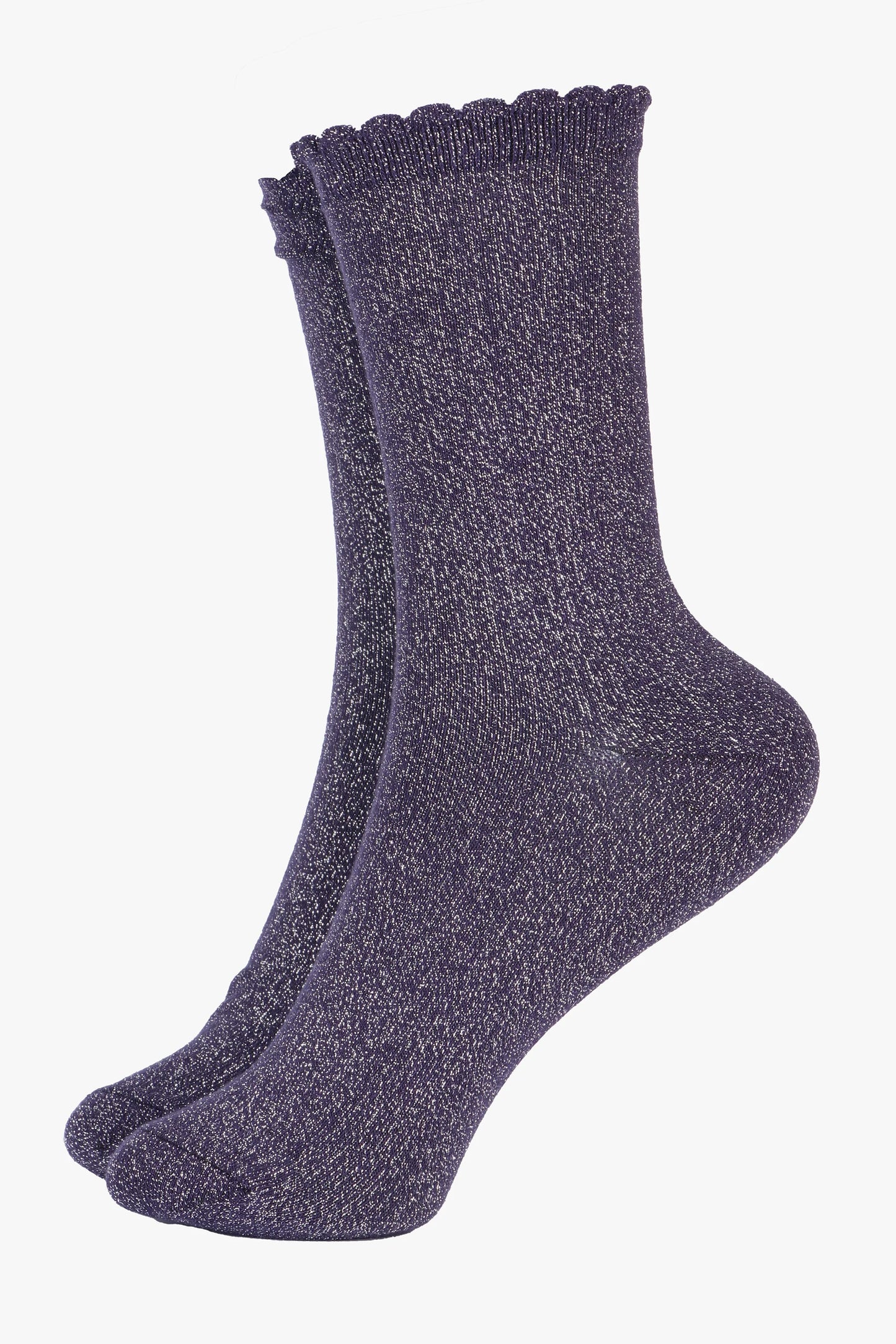 Glitter Socks - Navy