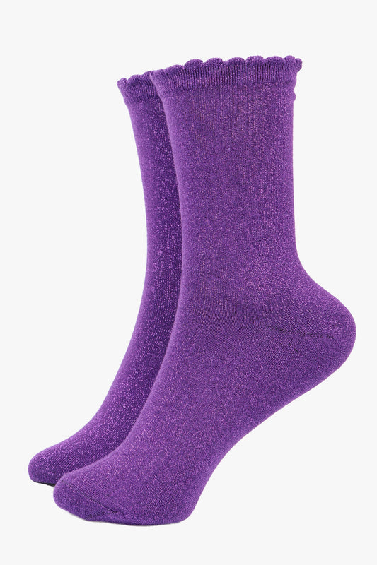 Glitter Socks - Purple