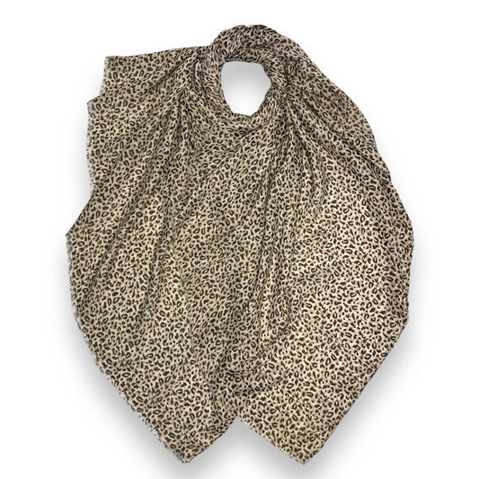 Beige cheetah print scarf