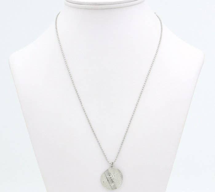 Silver ball chain star necklace - 0121563