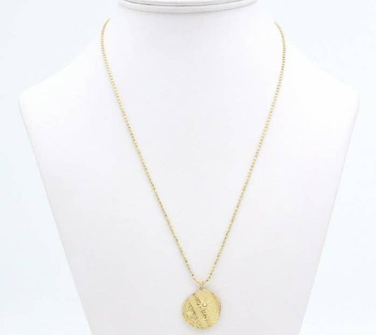 Gold ball chain star necklace - 0121563