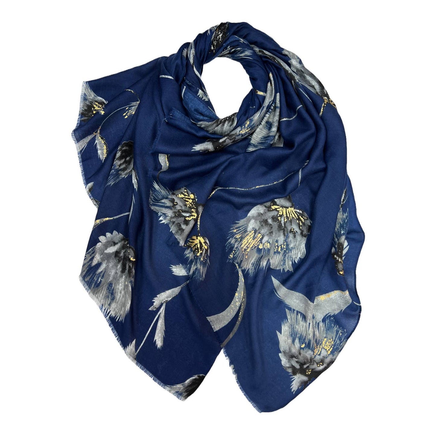 Green thistle dusty miller scarf