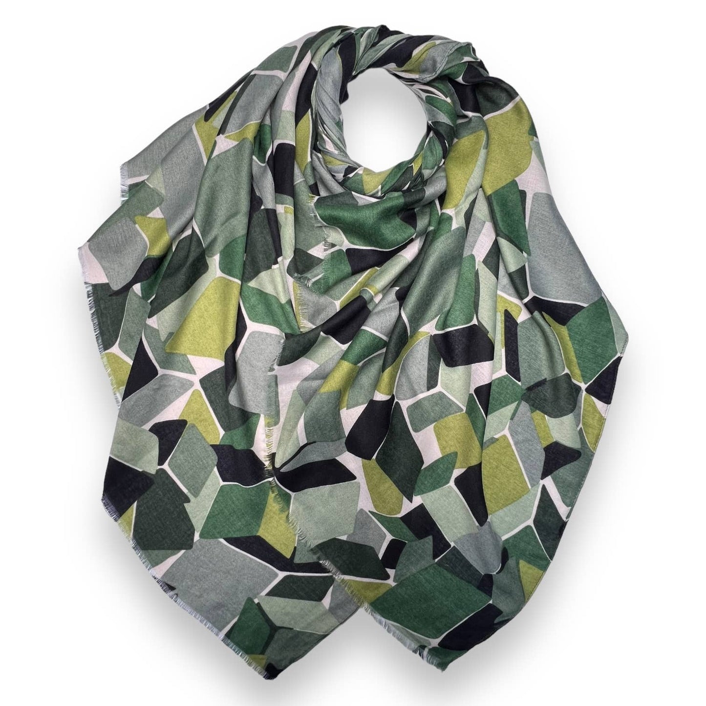 Green jelly print scarf