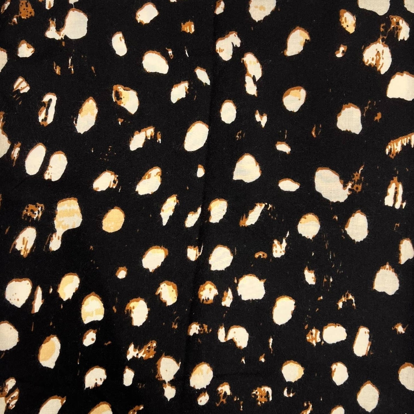 Khaki splatter spot print scarf