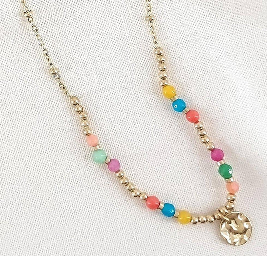 Multi bead and ball necklace - 0123071